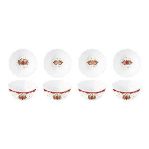 Tál Porcelán karácsonyi 4 db-os, 11x5cm, dobozban, Christmas Melody