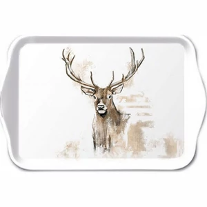 Tálca Ambiante kicsi Antlers műanyag kistálca 13x21cm