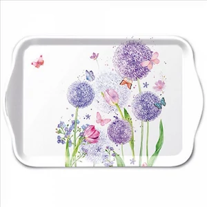 Tálca Ambiante kicsi Flower beauty műanyag kistálca 13x21cm