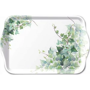 Tálca Ambiante kicsi Hedera White műanyag kistálca 13x21cm