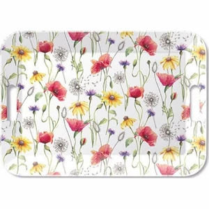 Tálca Ambiante nagy Poppy Meadow műanyag nagytálca 33x47cm