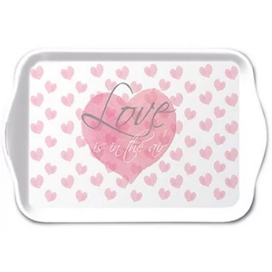 Tálca műanyag 13x21cm Love Letters műanyag kistálca Valentin napi