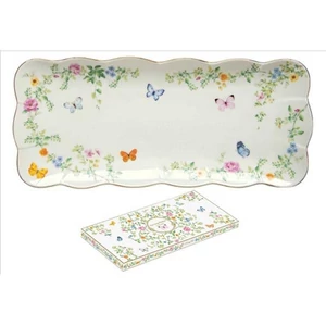 Tálca Porcelán 36x14cm Dancig Butterflies dobozban