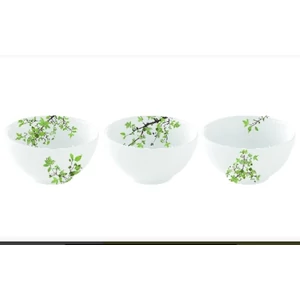 Tálkaszett Porcelán S/3, 9,5cm, dobozban Natura