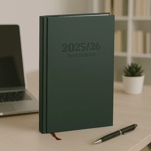 Tanári zsebkönyv 2025/26 145x205mm, zöld színű Realsystem   kollekció 5311-08