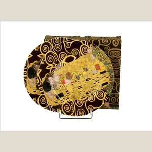 Tányér desszertes kerámia 19cm, Klimt: The Kiss 2db-os szett, dobozban,