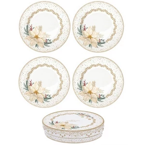 Tányér desszertes kerámia 4db-os, 19cm,  White Elegance