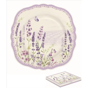 Tányér desszertes kerámia 20cm, Lavender Field dobozban