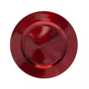 Tányér kerek műanyag 28x28x2 cm, piros