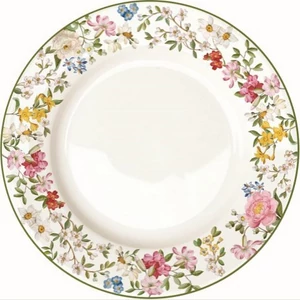 Tányér lapos porcelán 26,5cm, Fleurs et Citrons lapostányér kézzel festett