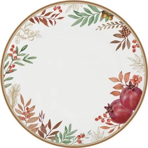 Tányér lapos porcelán 26cm,Botanique lapostányér kézzel festett