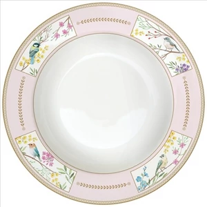Tányér mély porcelán 21,5cm, Birds Melody