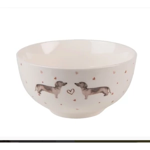 Tányér porcelán 500ml, 14x7cm,Dachshund Love