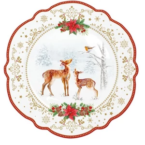 Tányér porcelán karácsonyi 20cm Christmas Melody