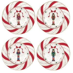 Tányér porcelán karácsonyi 19cm, White Forest 4db-os, dobozban