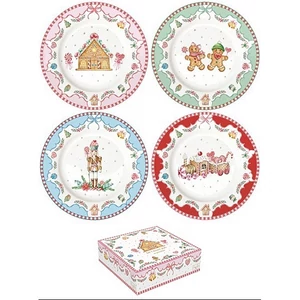 Tányér porcelán karácsonyi db-os, 19,5cm, dobozban, Sweet Christmas