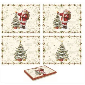 Tányéralátét parafa 40x30cm, 4db-os, Magic Christmas