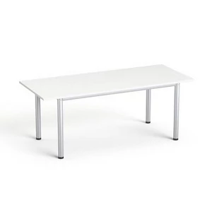 Tárgyalóaszta szürke fémlábba 80x190cm MAYAH Freedom SV-42 fehér