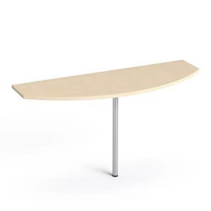 Tárgyalótoldat íves szürke fémlábba 45x140cm MAYAH Freedom SV-49 juhar