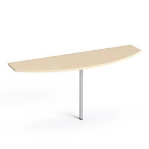 Tárgyalótoldat íves szürke fémlábba 50x160cm MAYAH Freedom SV-50 juhar