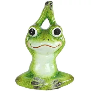 Dekor béka kerámia Yoga frog Jesse M green 15cm jógázó béka SDDST53