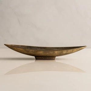 Tavaszi dekor tál antik sárgaréz14x82x7,5cm SDDST5