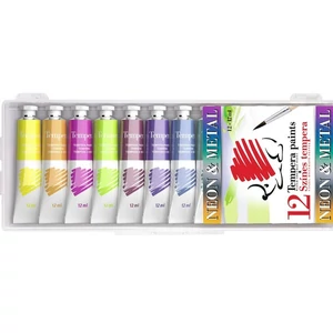 Tempera 12 ICO Süni neon-metal színek 12x12ml iskolaszer- tanszer