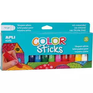 Tempera készlet 12 Apli Kids stiftes 12színx10g Iskolaszerek Apli 14228