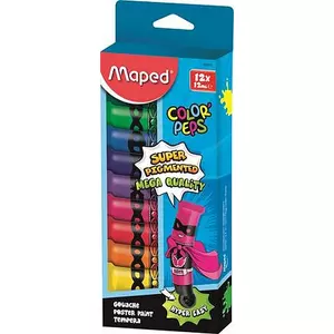 Tempera készlet 12 Maped Color'Peps intenzív 12színx12ml Iskolaszerek Maped 810510
