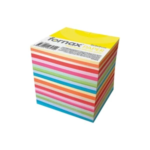Tépőtömb 9x9x9cm Fornax kockatömb ragasztott, intenzív színek 