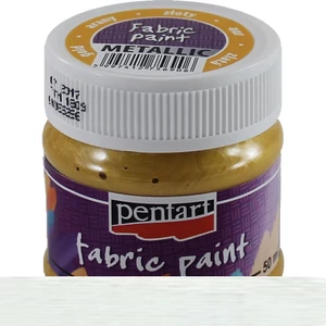 Textilfesték metál 50ml Pentart gyöngyház fehér