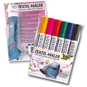 Textilfilc készlet Folia 6db textilfilc készlet marker, filctoll