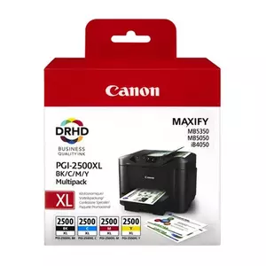 Tintapatron Canon PGI2500XLKIT multipack, b+c+m+y, 70,9ml+3x19, 3ml Maxify MB5350 géphez