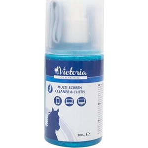 Tisztítófolyadék, képernyőhöz pumpás, kendővel, 200 ml Victoria