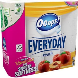 Toalettpapír 3 rétegű OOOPS kistekercses, 32 tekercs/csomag Everyday