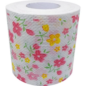 Toalettpapír Party Art virágos - 10cm x 30 m, 1 tekercs 2 rétegű