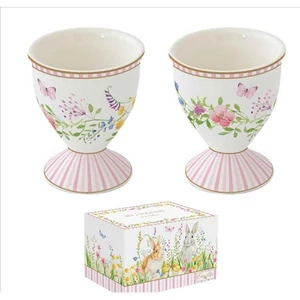 Tojástartó szett 2db-os porcelán - Happy Easter 6,5cm