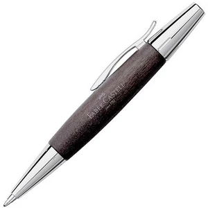 Faber-Castell golyóstoll E-motion króm/fa fekete csavar mechanikával 148383