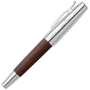 Faber-Castell töltőtoll E-motion -M- króm/fa sötétbarna 148210