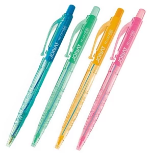 Toll golyós 0,25 Flexoffice Jonat nyomógombos vegyes színű tolltest Írószerek FLEXOFFICE FO-017BLUE