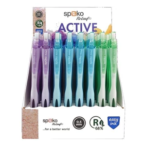 Toll Spoko ReLeaf Active Easy Ink, Needle Tip, kék íráskép átlátszó pasztell lila, kék, zöld