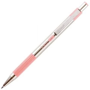 Toll Zebra F-301 0,7mm pasztell rózsa tolltest/kék színű tinta nyomógombos golyóstoll Tollbetét: F-07