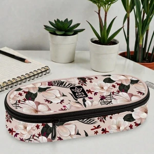 Tolltartó nagy Ars Una 24' Körzippes Flowery pink (5375) 24 54940858 Egyrekeszes zsebbel és írószert
