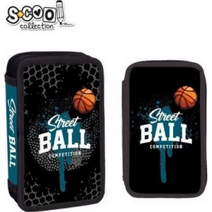 Töltött tolltartó 2 emeletes Street ball 