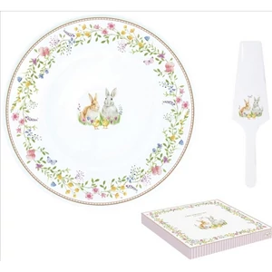 Tortatál porcelán 32cm, Happy Easter dobozban