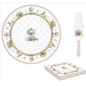 Tortatál Porcelán lapáttal Spring Bloom dobozban