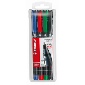 Alkoholos marker Stabilo OHP M 1mm 4színű készlet Írószerek STABILO 843/4