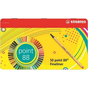 Tűfilc készlet 47+3 Stabilo Point 88' 0,4mm-es 50színű készlet Írószerek STABILO 8850-6