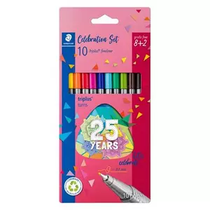 Tűfilc készlet 10 Staedtler 0,3 mm, Triplus 334 