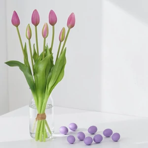 Tulipáncsokor lila 46cm 7szál holland virág 1db/ár SDGW26